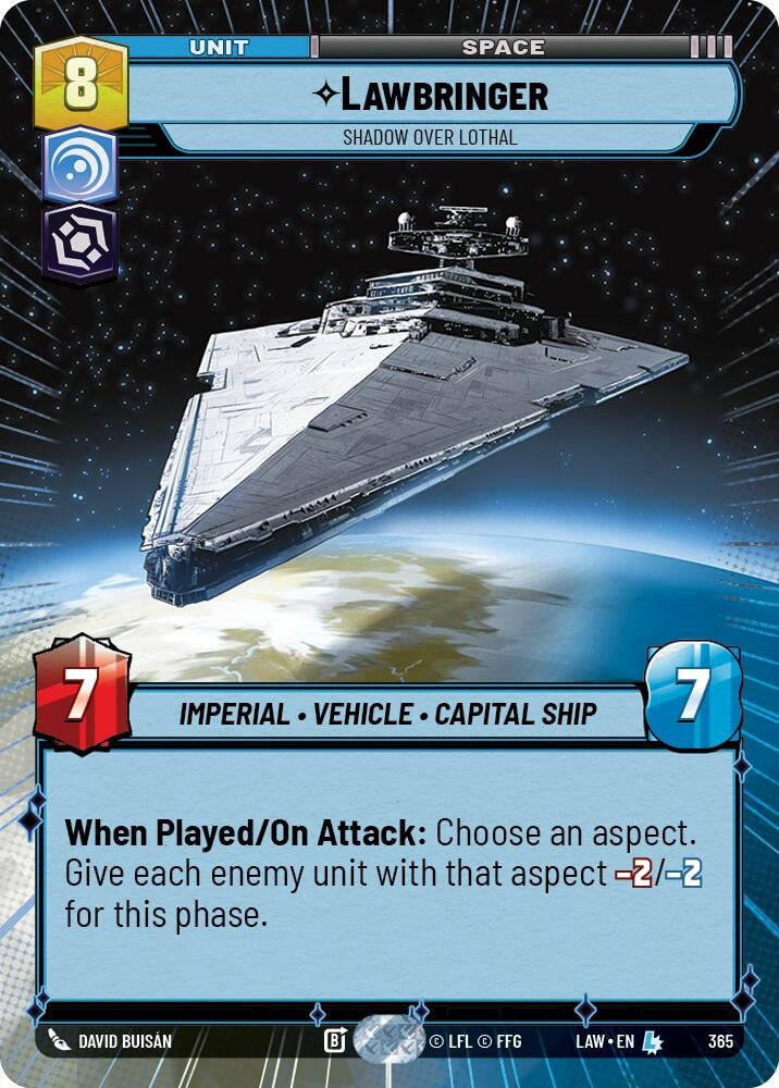 Image for Lawbringer - Shadow Over Lothal (Hyperspace) (365) (LAW) - Star Wars: Unlimited