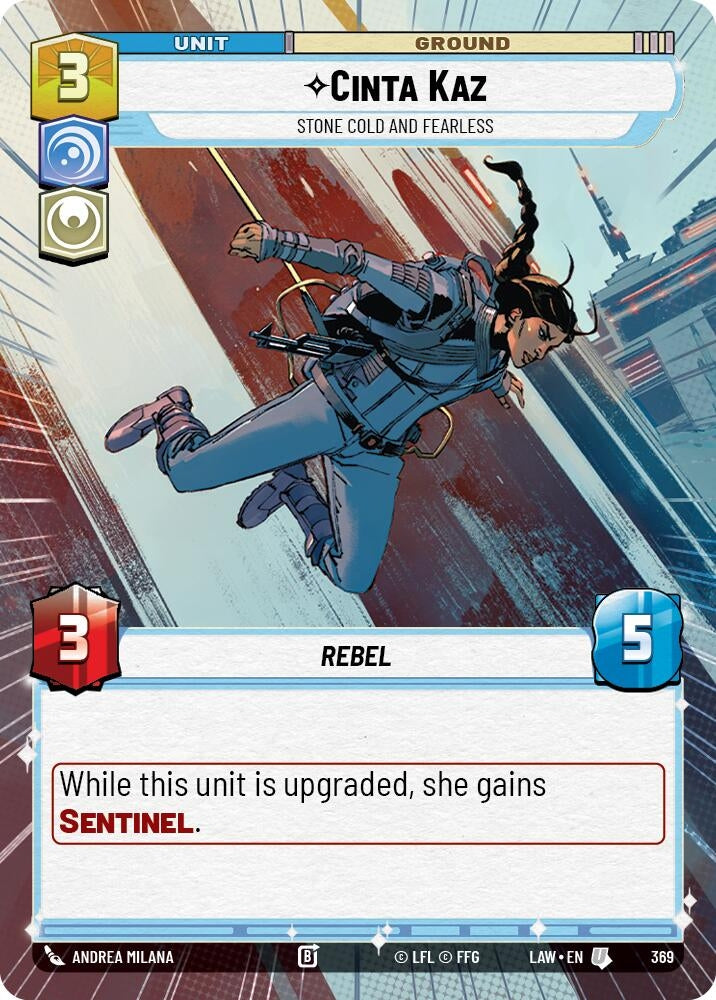 Image for Cinta Kaz - Stone Cold and Fearless (Hyperspace) (369) (LAW) - Star Wars: Unlimited