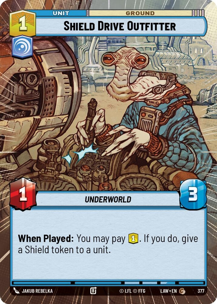 Image for Shield Drive Outfitter (Hyperspace) (377) (LAW) - Star Wars: Unlimited
