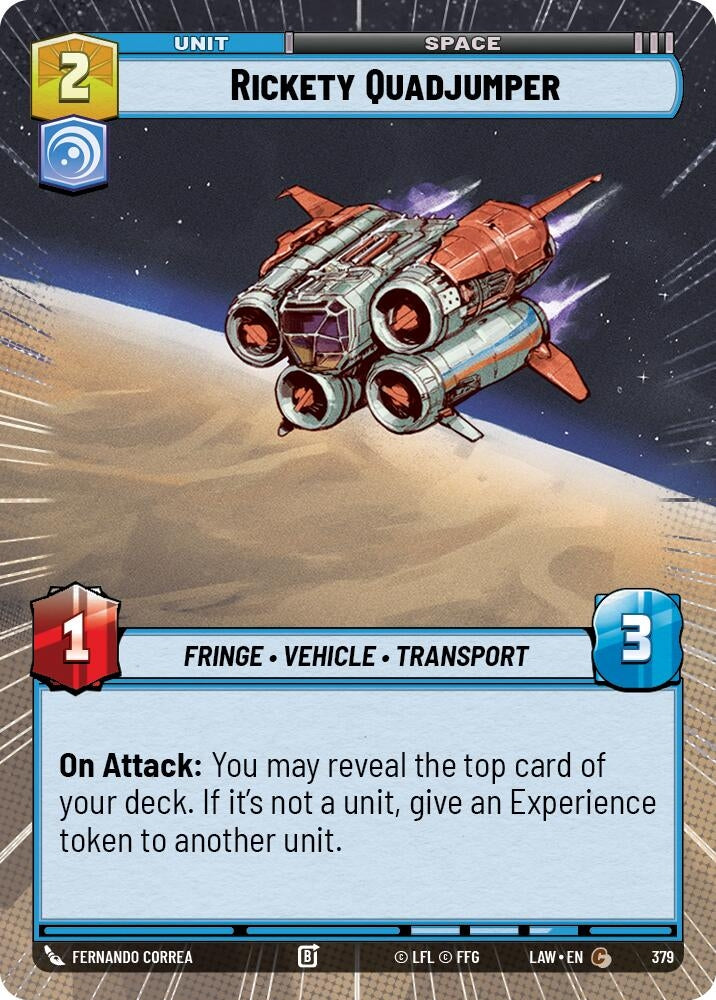 Image for Rickety Quadjumper (Hyperspace) (379) (LAW) - Star Wars: Unlimited