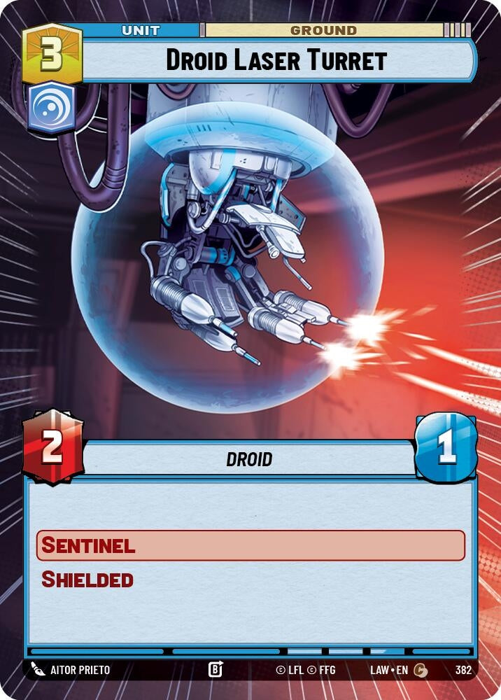 Image for Droid Laser Turret (Hyperspace) (382) (LAW) - Star Wars: Unlimited