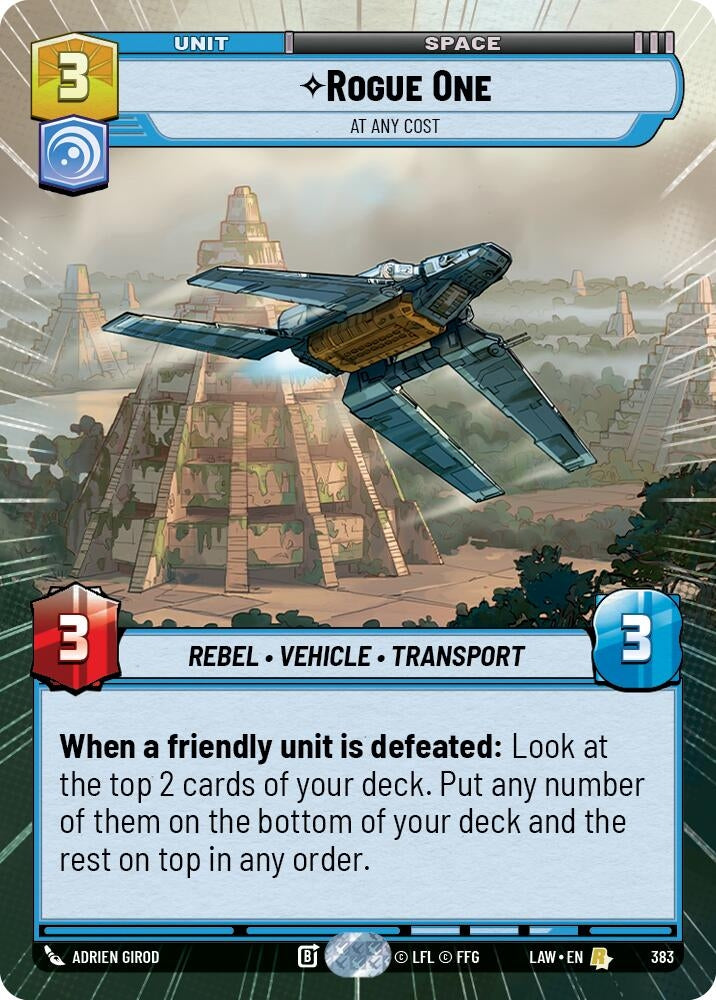 Image for Rogue One - At Any Cost (Hyperspace) (383) (LAW) - Star Wars: Unlimited