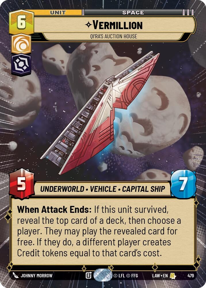 Image for Vermillion - Qi'Ra's Auction House (Hyperspace) (479) (LAW) - Star Wars: Unlimited