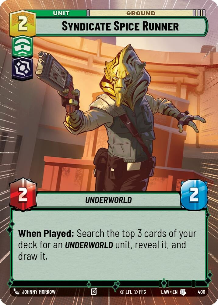 Image for Syndicate Spice Runner (Hyperspace) (400) (LAW) - Star Wars: Unlimited