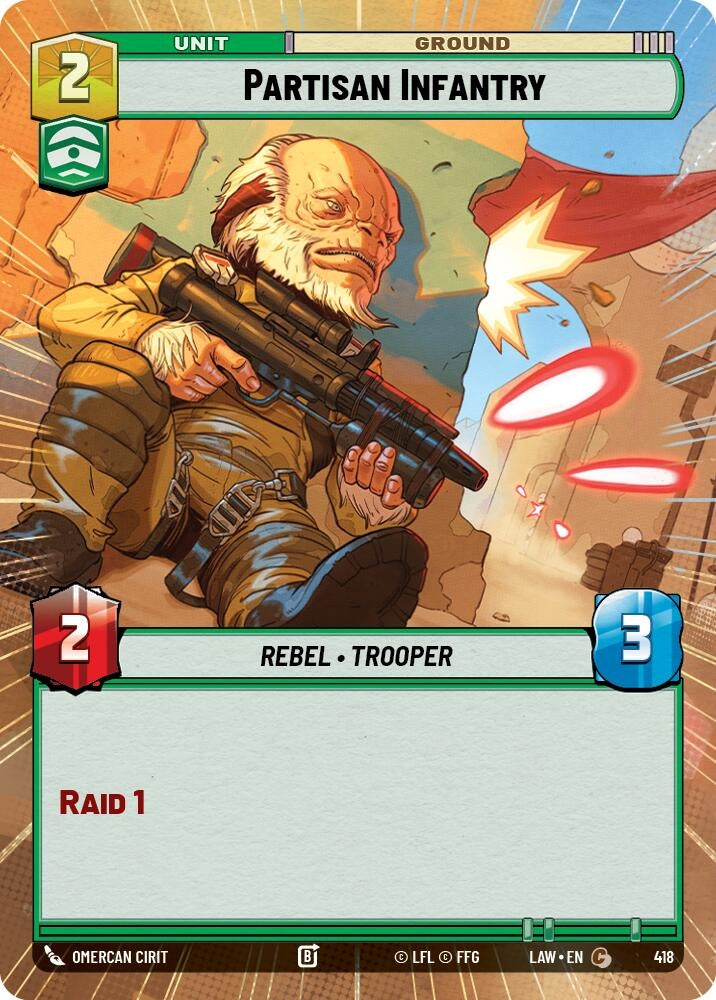 Image for Partisan Infantry (Hyperspace) (418) (LAW) - Star Wars: Unlimited
