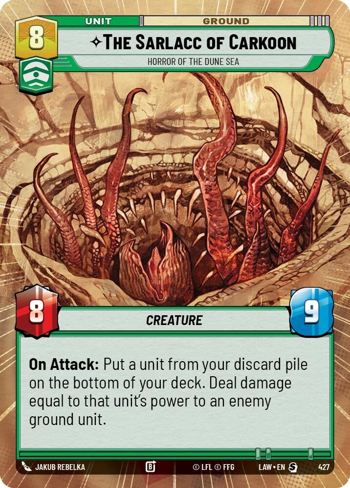 Image for The Sarlacc of Carkoon - Horror of the Dune Sea (Hyperspace) (427) (LAW) - Star Wars: Unlimited