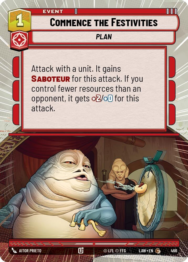 Image for Commence the Festivities (Hyperspace) (466) (LAW) - Star Wars: Unlimited