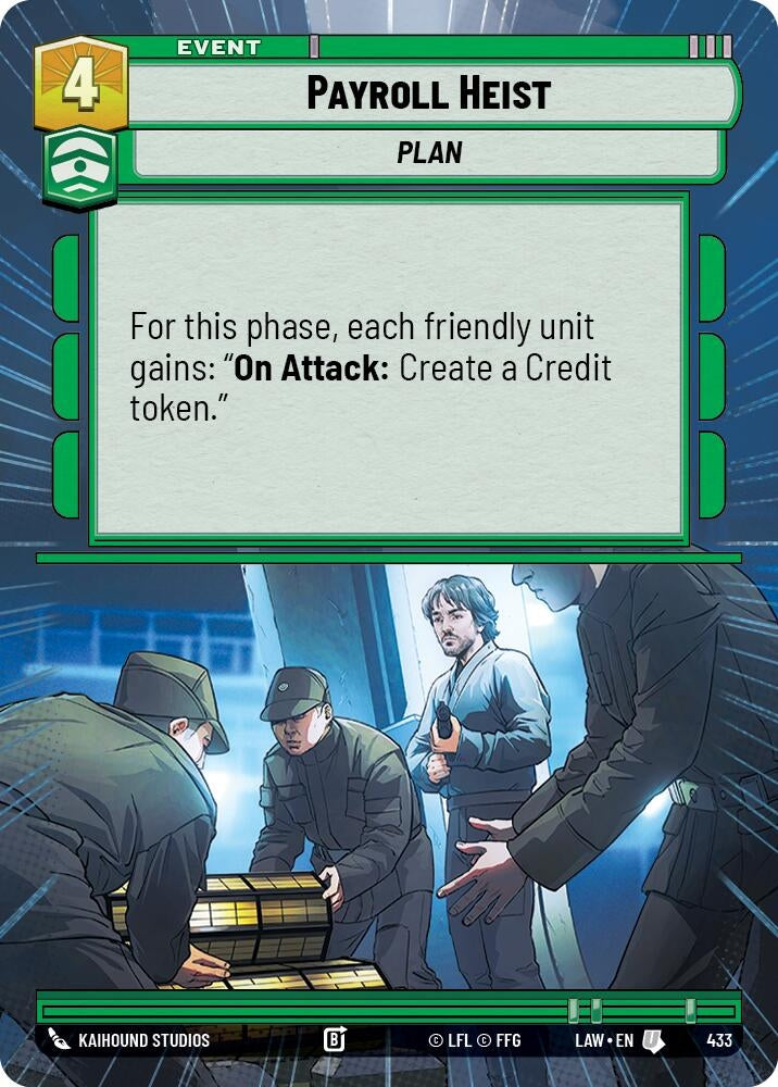 Image for Payroll Heist (Hyperspace) (433) (LAW) - Star Wars: Unlimited