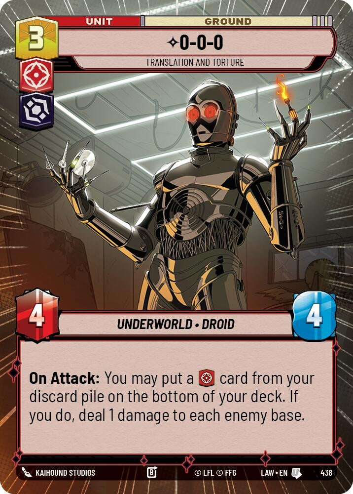 Image for 0-0-0 - Translation and Torture (Hyperspace) (438) (LAW) - Star Wars: Unlimited