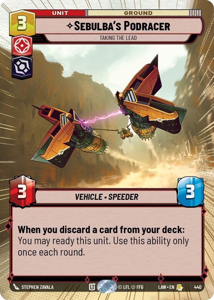 Image for Sebulba's Podracer - Taking the Lead (Hyperspace) (440) (LAW) - Star Wars: Unlimited