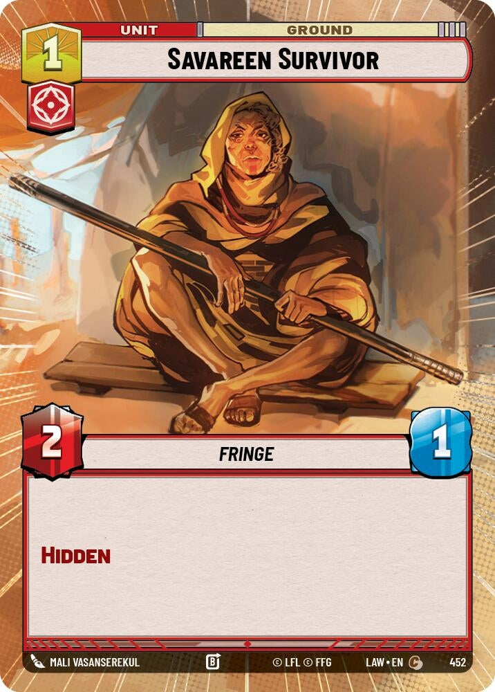 Image for Savareen Survivor (Hyperspace) (452) (LAW) - Star Wars: Unlimited