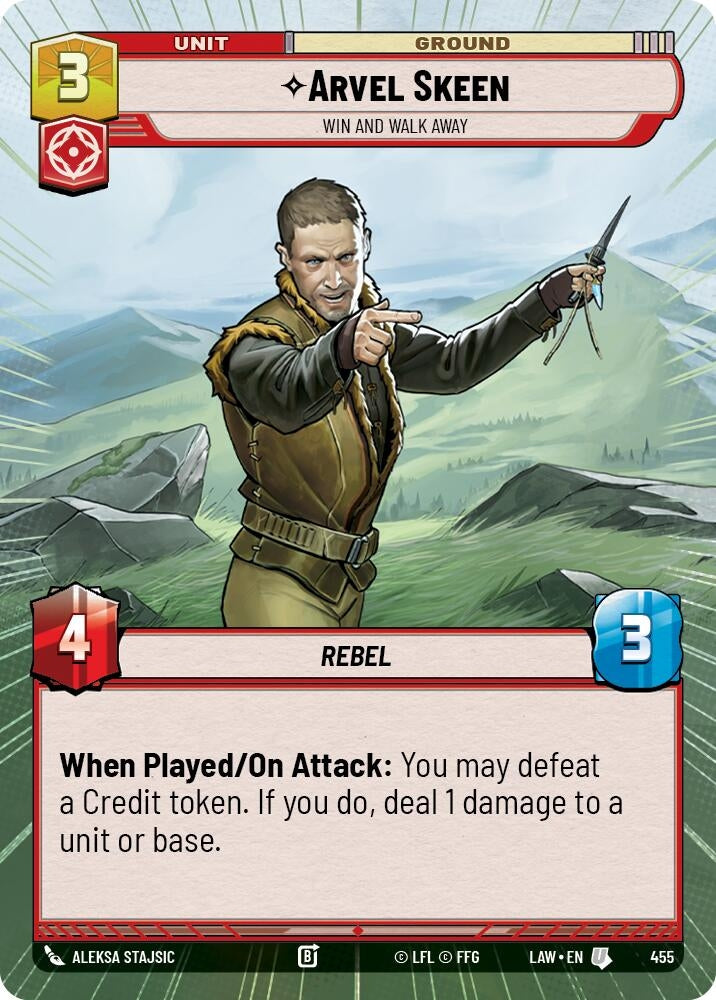 Image for Arvel Skeen - Win and Walk Away (Hyperspace) (455) (LAW) - Star Wars: Unlimited