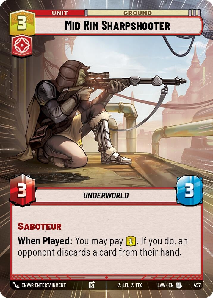 Image for Mid Rim Sharpshooter (Hyperspace) (457) (LAW) - Star Wars: Unlimited