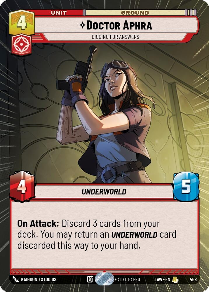 Image for Doctor Aphra - Digging for Answers (Hyperspace) (458) (LAW) - Star Wars: Unlimited