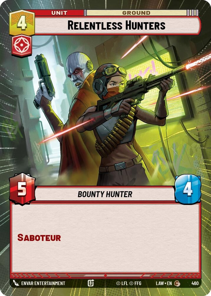 Image for Relentless Hunters (Hyperspace) (460) (LAW) - Star Wars: Unlimited
