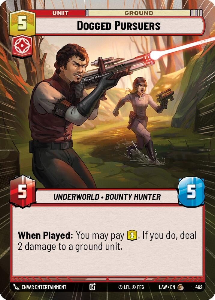 Image for Dogged Pursuers (Hyperspace) (462) (LAW) - Star Wars: Unlimited