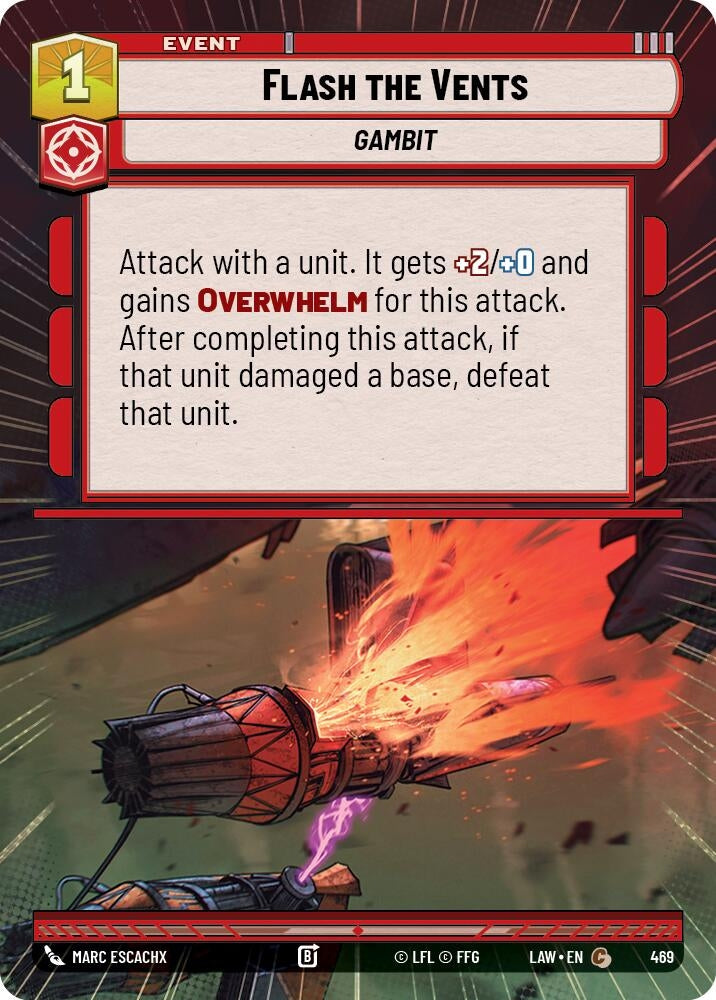 Image for Flash the Vents (Hyperspace) (469) (LAW) - Star Wars: Unlimited