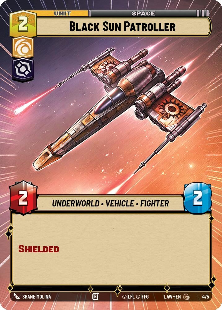 Image for Black Sun Patroller (Hyperspace) (475) (LAW) - Star Wars: Unlimited