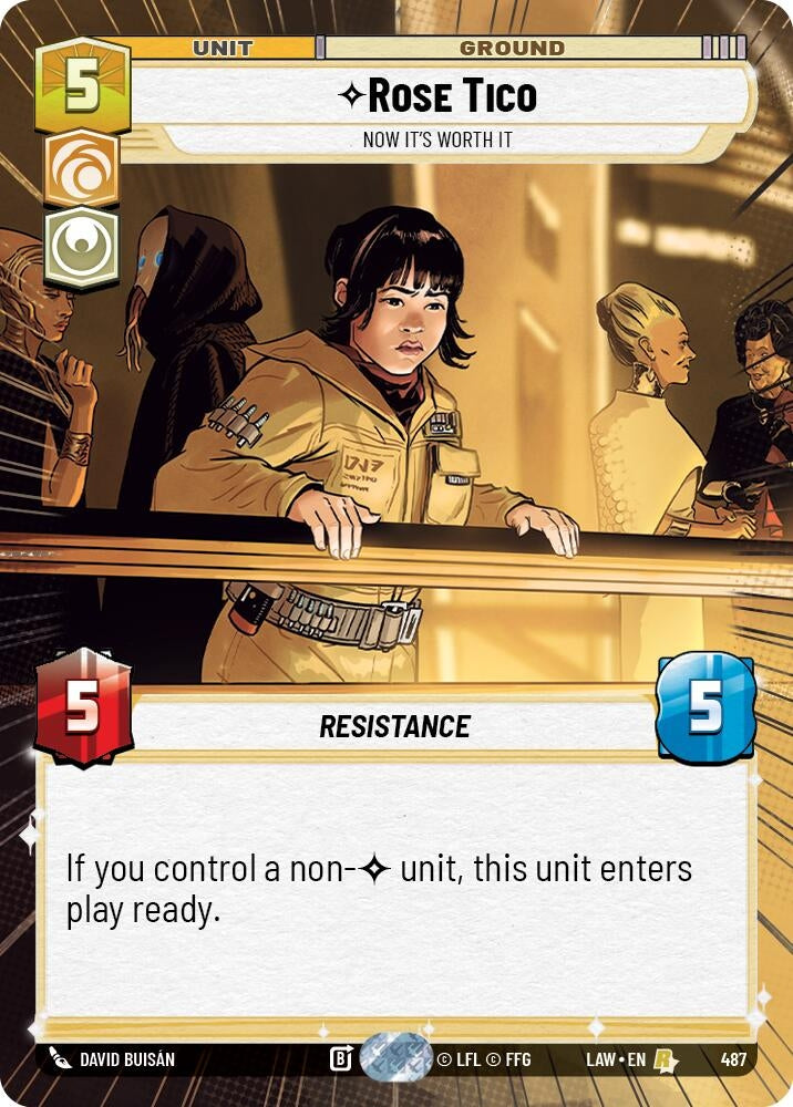 Image for Rose Tico - Now It's Worth It (Hyperspace) (487) (LAW) - Star Wars: Unlimited