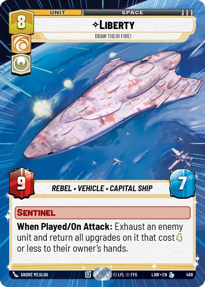 Image for Liberty - Draw Their Fire! (Hyperspace) (488) (LAW) - Star Wars: Unlimited