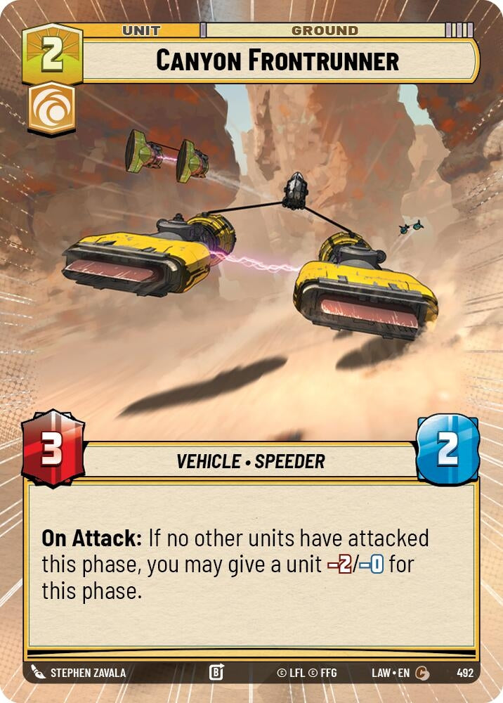 Image for Canyon Frontrunner (Hyperspace) (492) (LAW) - Star Wars: Unlimited