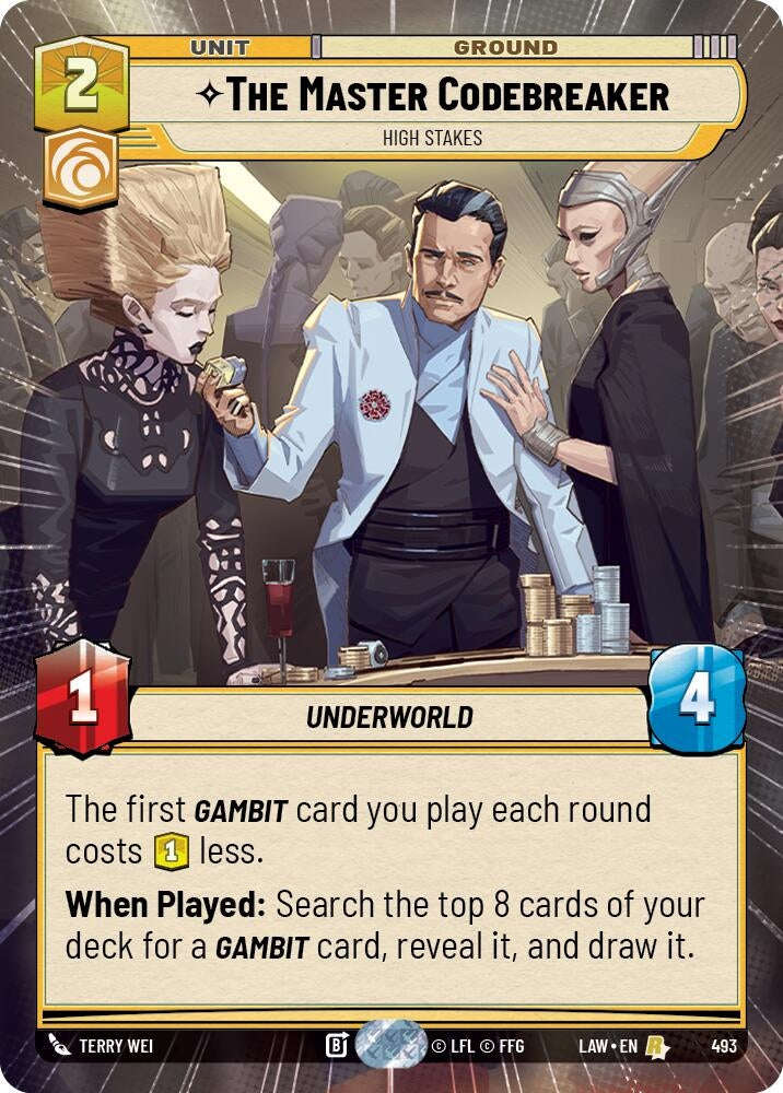 Image for The Master Codebreaker - High Stakes (Hyperspace) (493) (LAW) - Star Wars: Unlimited