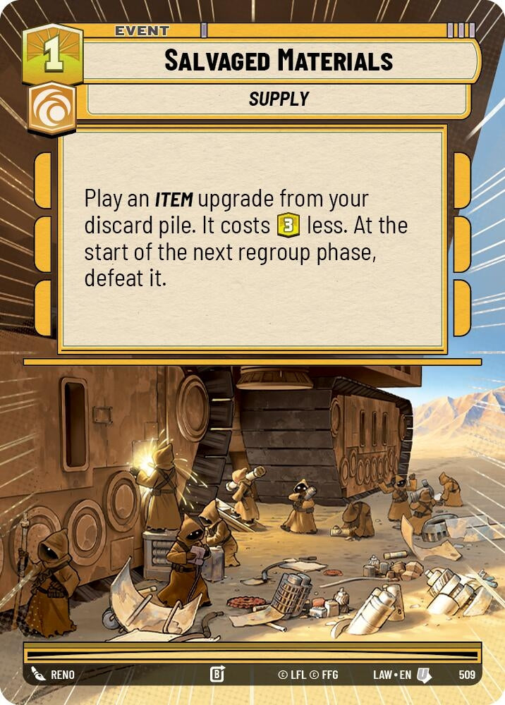 Image for Salvaged Materials (Hyperspace) (509) (LAW) - Star Wars: Unlimited
