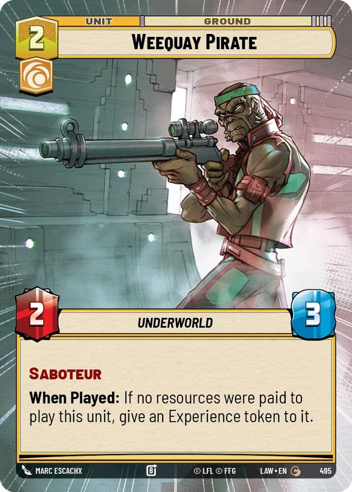 Image for Weequay Pirate (Hyperspace) (495) (LAW) - Star Wars: Unlimited