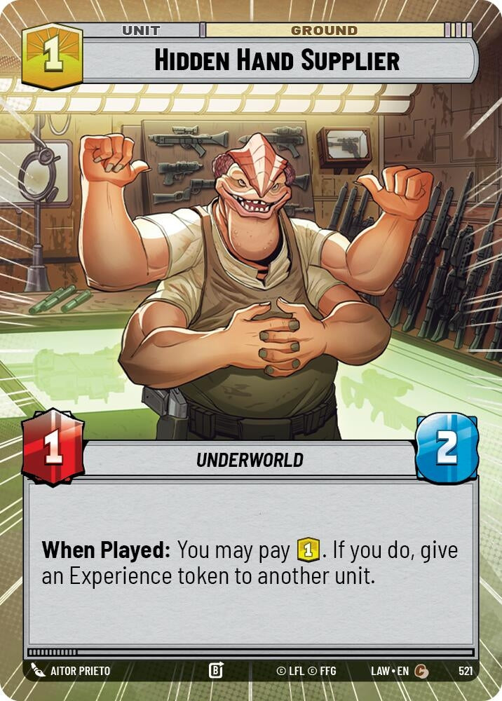 Image for Hidden Hand Supplier (Hyperspace) (521) (LAW) - Star Wars: Unlimited