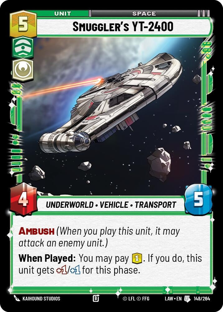 Image for Smuggler's YT-2400 (148/264) (LAW) - Star Wars: Unlimited