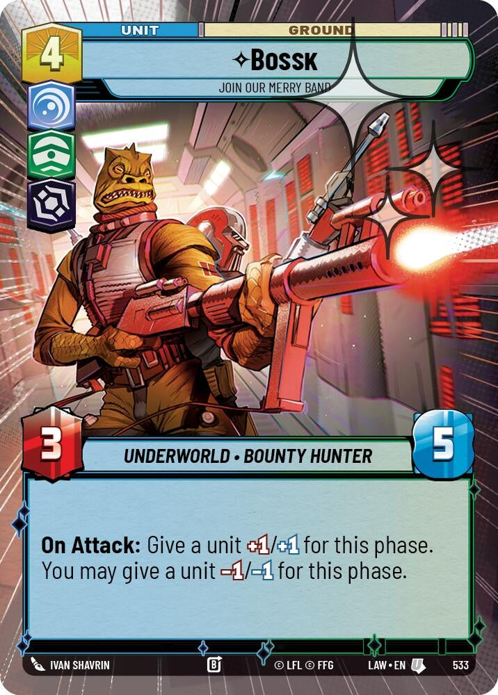 Image for Bossk - Join Our Merry Band (Hyperspace Foil) (533) (LAW) - Star Wars: Unlimited