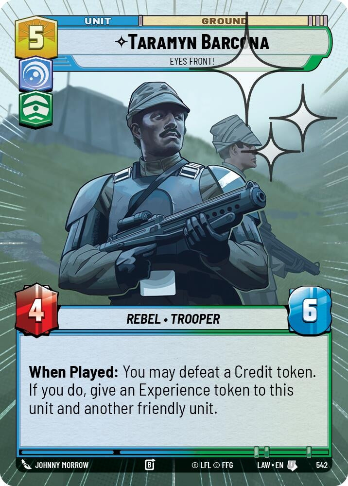 Image for Taramyn Barcona - Eyes Front! (Hyperspace Foil) (542) (LAW) - Star Wars: Unlimited