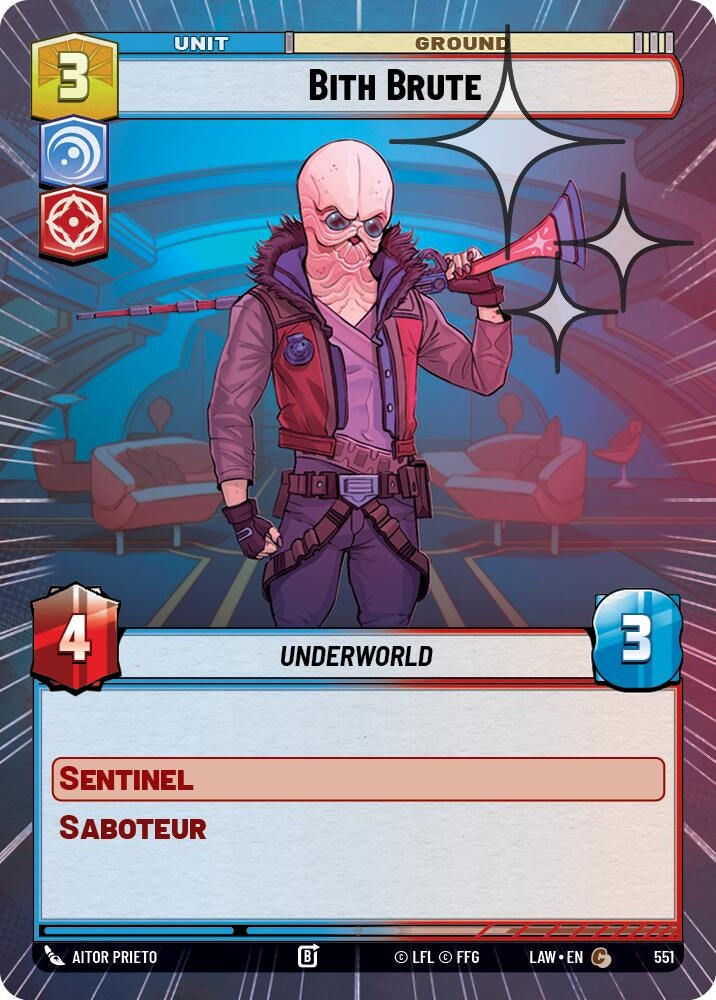 Image for Bith Brute (Hyperspace Foil) (551) (LAW) - Star Wars: Unlimited