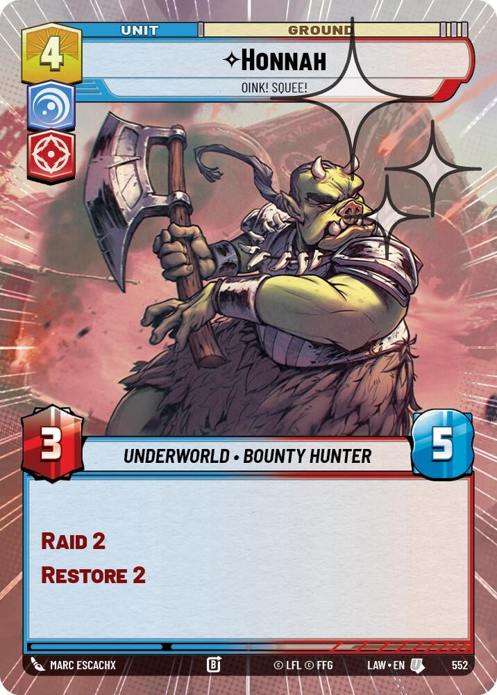 Image for Honnah - Oink! Squee! (Hyperspace Foil) (552) (LAW) - Star Wars: Unlimited