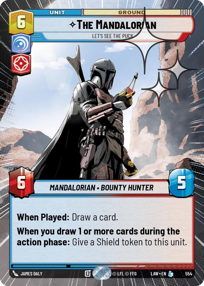 Image for The Mandalorian - Let's See The Puck (Hyperspace Foil) (554) (LAW) - Star Wars: Unlimited