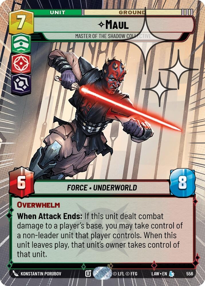 Image for Maul - Master of the Shadow Collective (Hyperspace Foil) (556) (LAW) - Star Wars: Unlimited