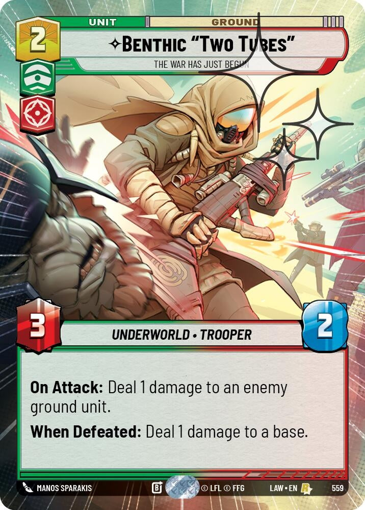 Image for Benthic "Two Tubes" - The War Has Just Begun (Hyperspace Foil) (559) (LAW) - Star Wars: Unlimited