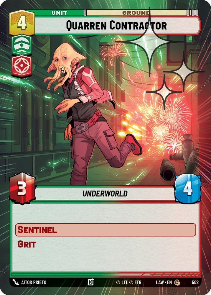 Image for Quarren Contractor (Hyperspace Foil) (562) (LAW) - Star Wars: Unlimited