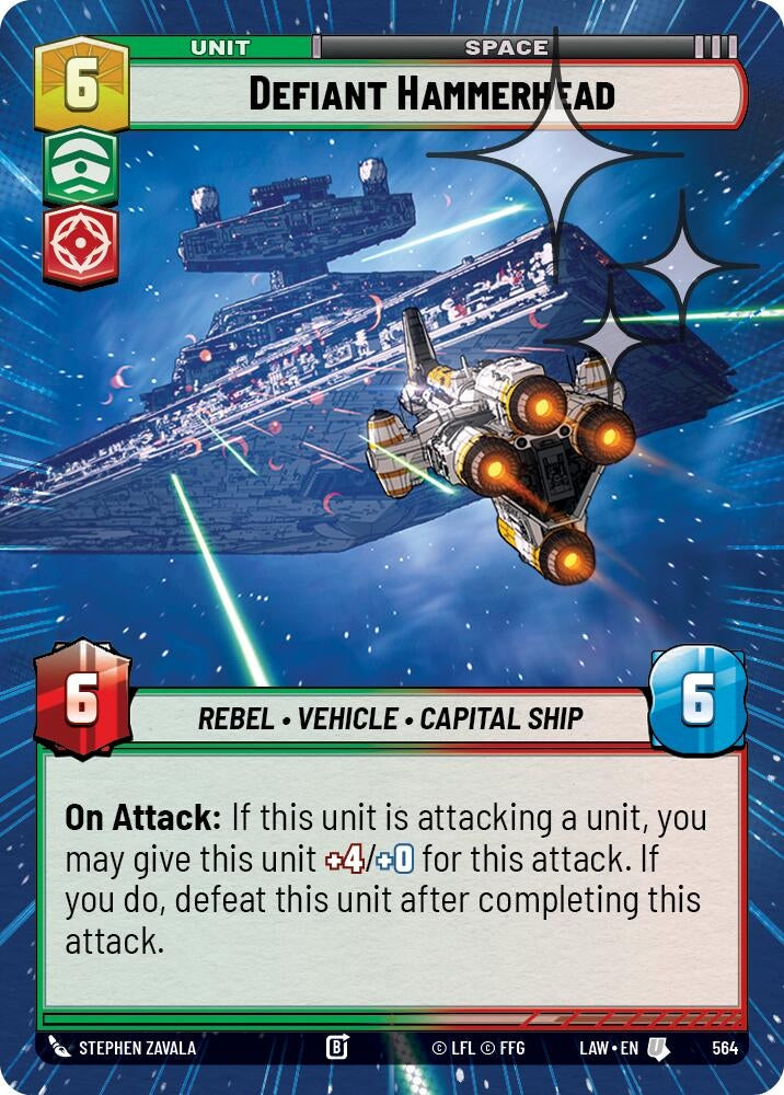 Image for Defiant Hammerhead (Hyperspace Foil) (564) (LAW) - Star Wars: Unlimited