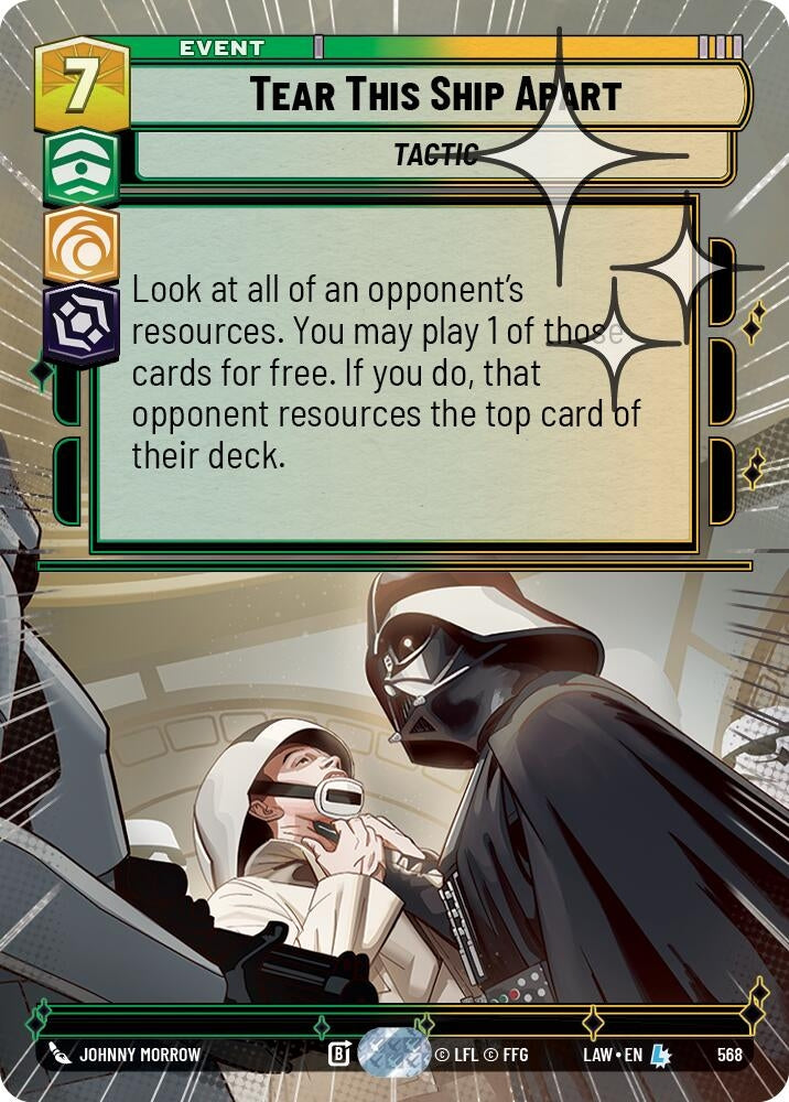 Image for Tear This Ship Apart (Hyperspace Foil) (568) (LAW) - Star Wars: Unlimited