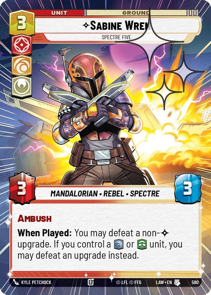 Image for Sabine Wren - Spectre Five (Hyperspace Foil) (580) (LAW) - Star Wars: Unlimited