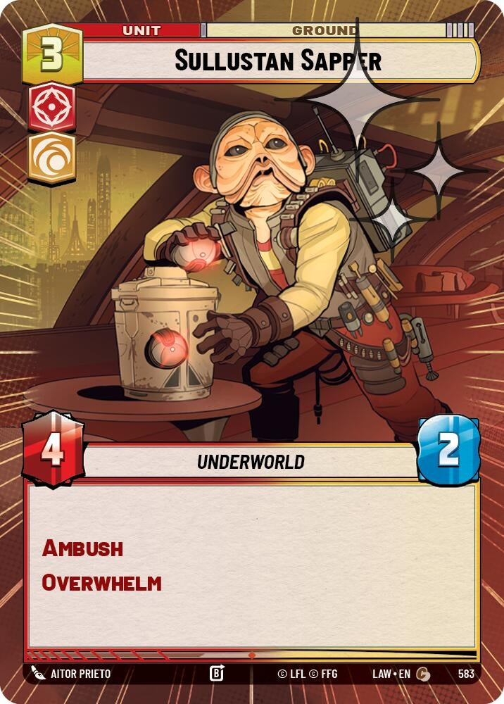 Image for Sullustan Sapper (Hyperspace Foil) (583) (LAW) - Star Wars: Unlimited