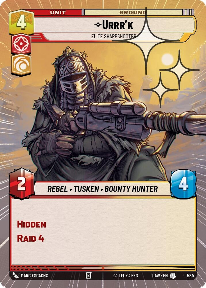 Image for Urrr'k - Elite Sharpshooter (Hyperspace Foil) (584) (LAW) - Star Wars: Unlimited