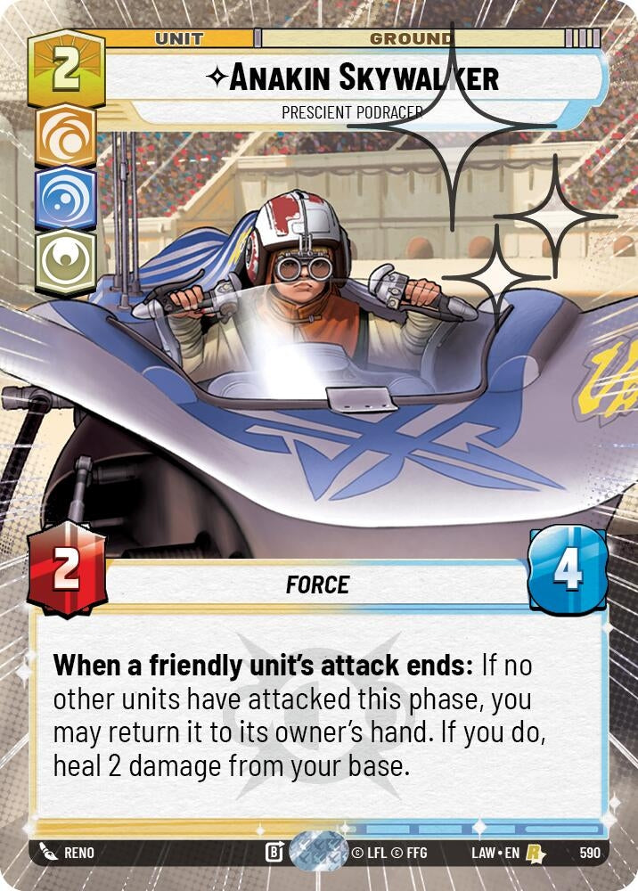 Image for Anakin Skywalker - Prescient Podracer (Hyperspace Foil) (590) (LAW) - Star Wars: Unlimited