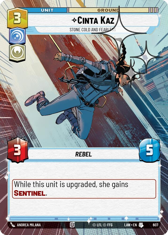 Image for Cinta Kaz - Stone Cold and Fearless (Hyperspace Foil) (607) (LAW) - Star Wars: Unlimited