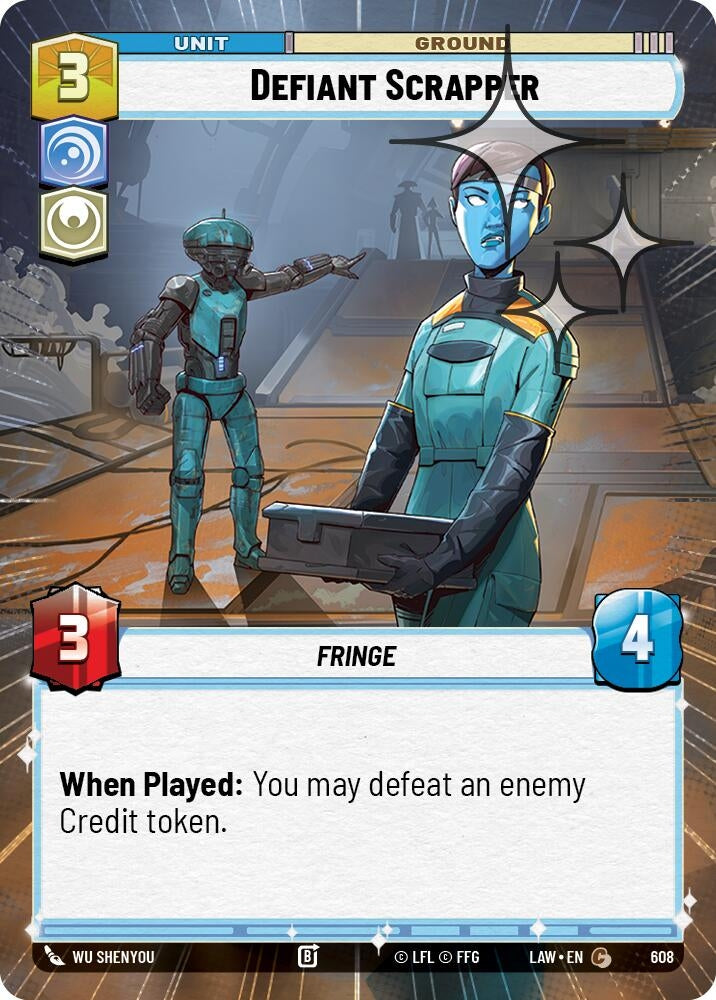 Image for Defiant Scrapper (Hyperspace Foil) (608) (LAW) - Star Wars: Unlimited