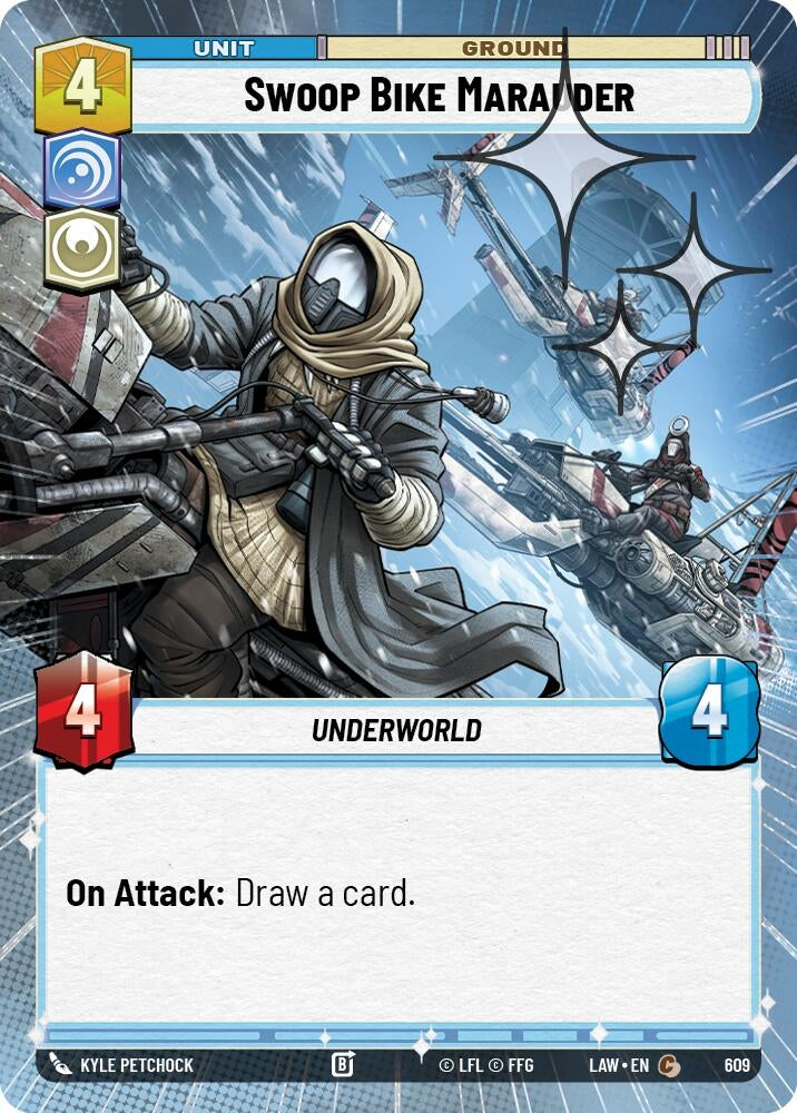 Image for Swoop Bike Marauder (Hyperspace Foil) (609) (LAW) - Star Wars: Unlimited