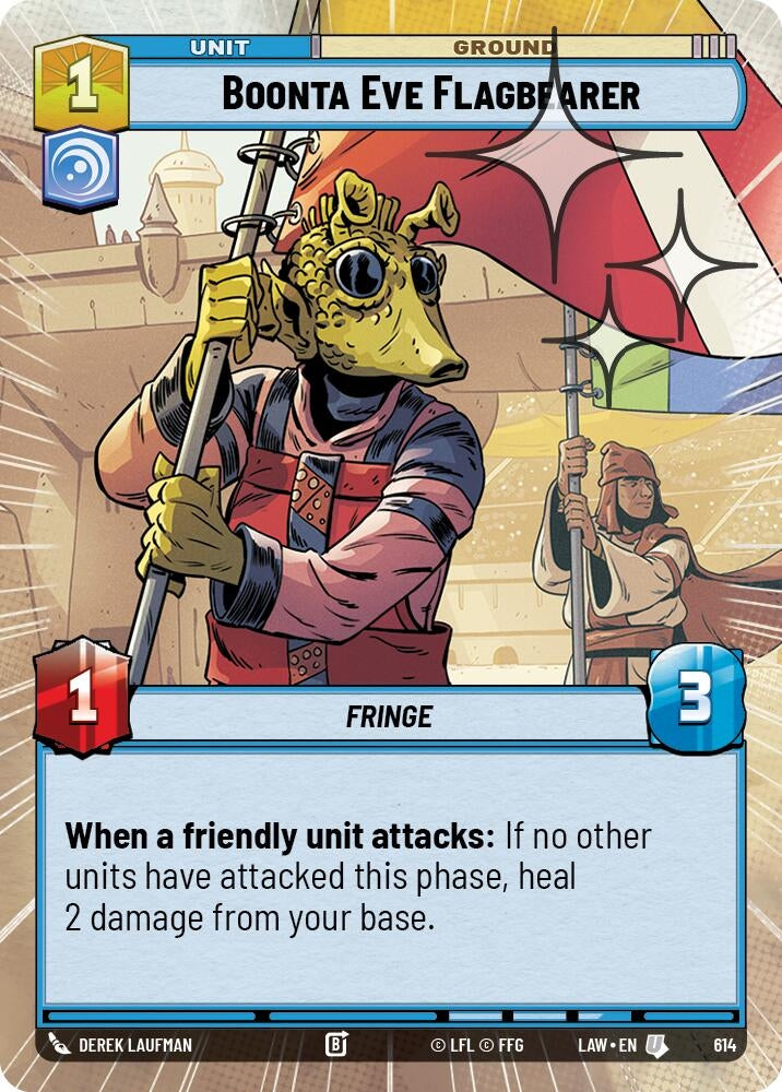 Image for Boonta Eve Flagbearer (Hyperspace Foil) (614) (LAW) - Star Wars: Unlimited