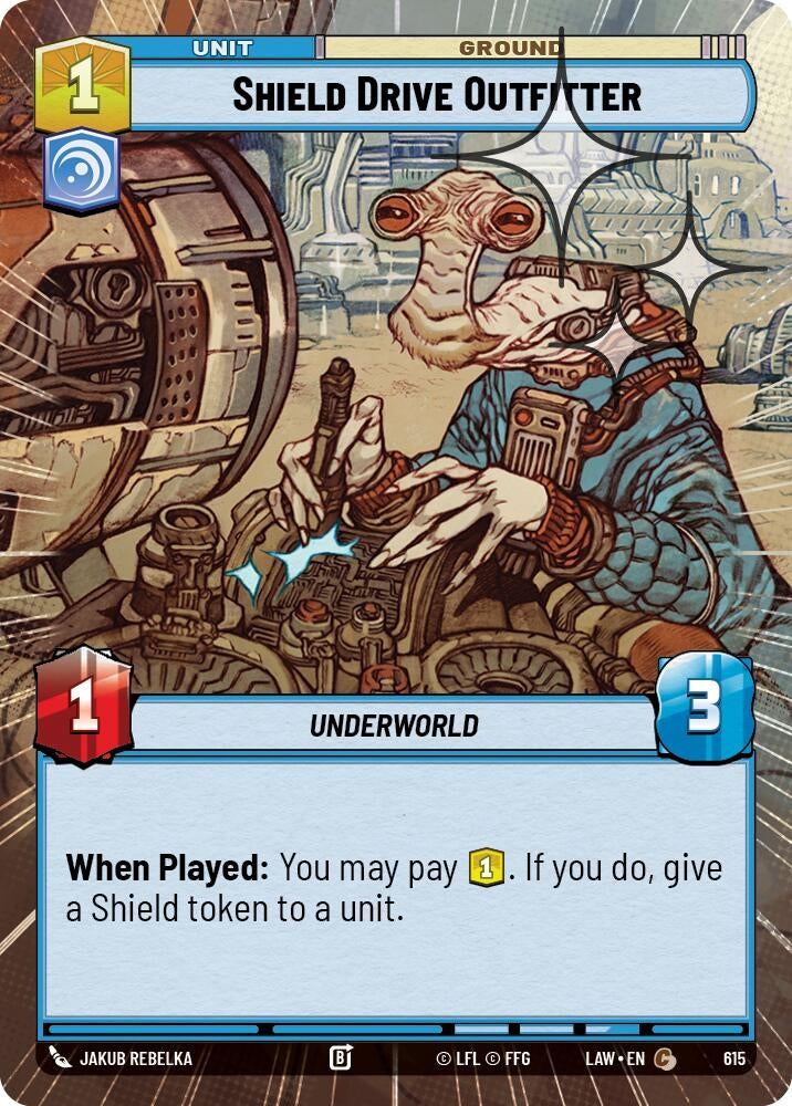 Image for Shield Drive Outfitter (Hyperspace Foil) (615) (LAW) - Star Wars: Unlimited