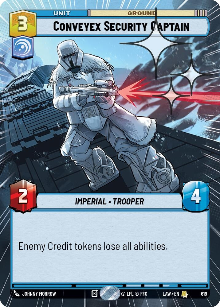 Image for Conveyex Security Captain (Hyperspace Foil) (619) (LAW) - Star Wars: Unlimited